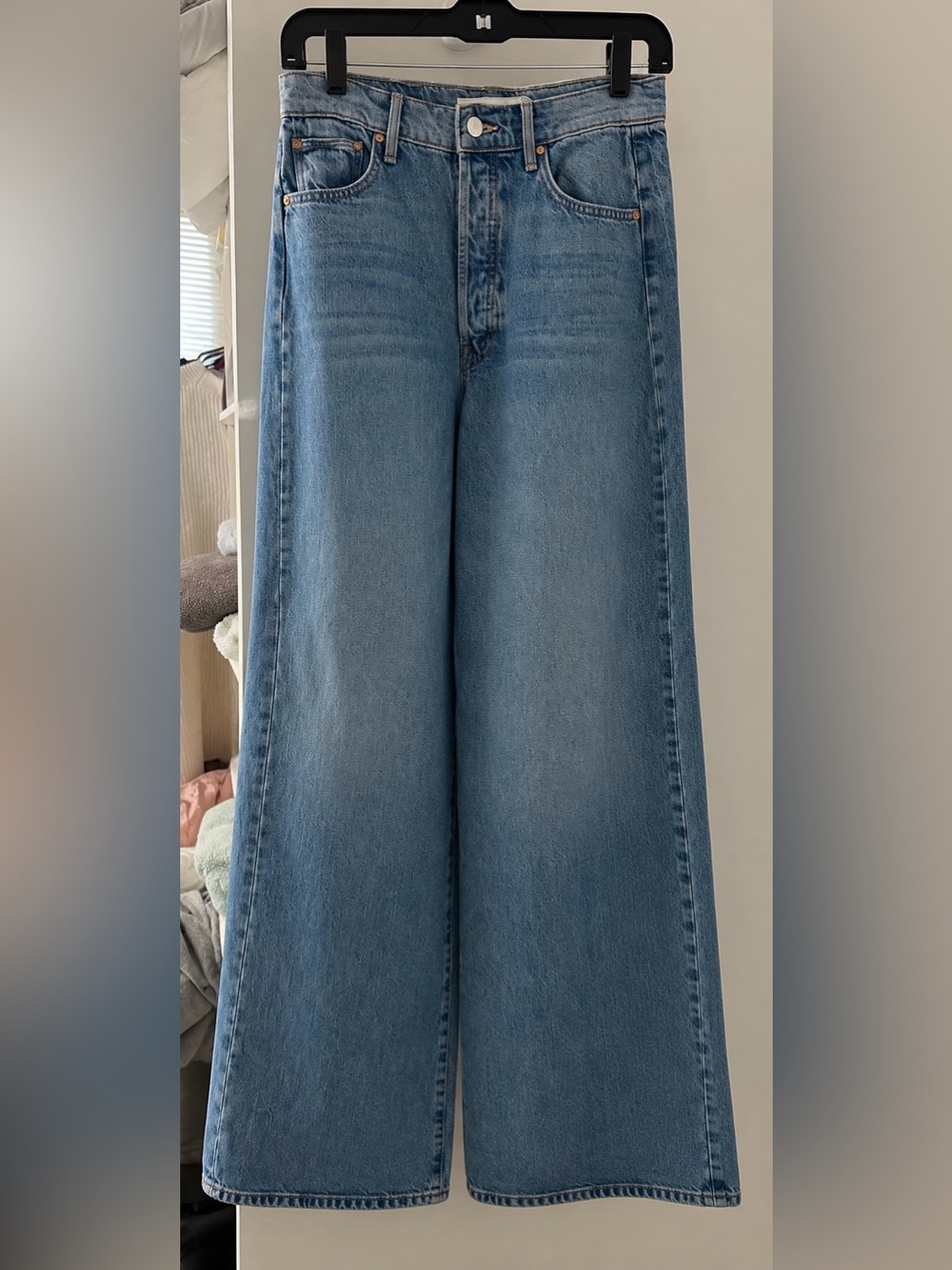 NWOT MOTHER The Pipe Dream Button Sneak Jeans Size 27 Leap at the Chance wash - Picture 5 of 8